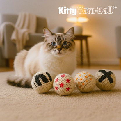 Kitty Yarn-Ball [4 pack]